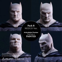 Muff 1/12 Scale Dark Knight Head sculpt + Cape set Pack B